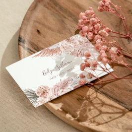 Affärskortet Boho-blommor Visitkort
