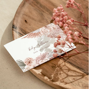 Affärskortet Boho-blommor Visitkort