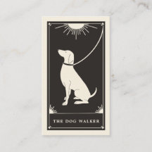 Affärskortet Boho Tarot Dog walker