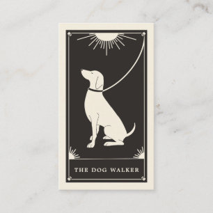 Affärskortet Boho Tarot Dog walker Visitkort