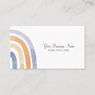 Affärskortet Boho Watercolor Rainbow Visitkort