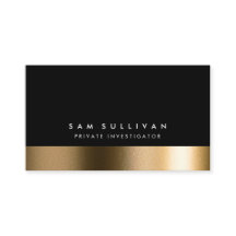 Affärskortet Bold Black Guld med privat utredare