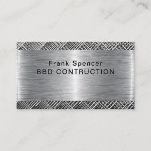 Affärskortet Bold Metallic look Construction: Visitkort