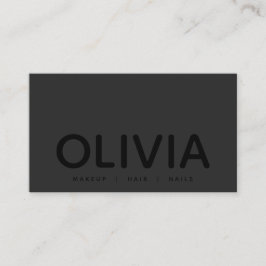 Affärskortet Bold Modern Black Typography Visitkort