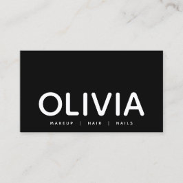 Affärskortet Bold Modern Black White Typography Visitkort