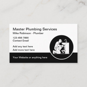 Affärskortet Bold Modern Plumation Services Visitkort