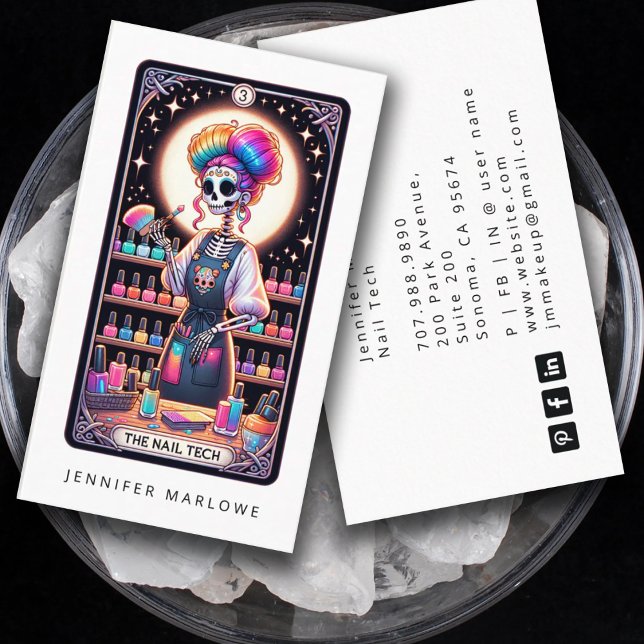 Affärskortet Bold Nagel Tech Tarot Card Visitkort (Skapare uppladdad)