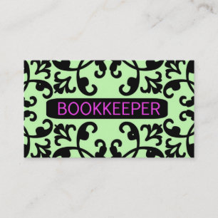 Affärskortet Bookkeeper Damask Visitkort