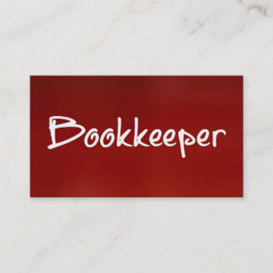 Affärskortet Bookkeeper Red Visitkort