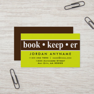 Affärskortet Bookkeeper Visitkort