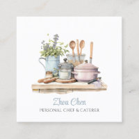 Affärskortet Bord Chef Caterer Cook