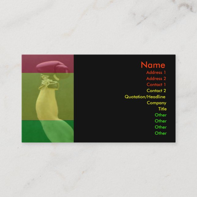 Affärskortet Boxing Visitkort (Framsida)