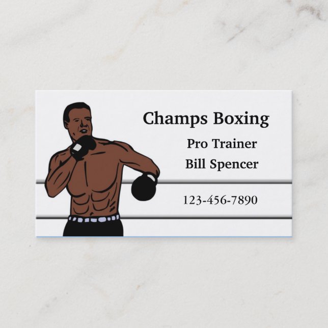 Affärskortet Boxing Visitkort (Framsida)