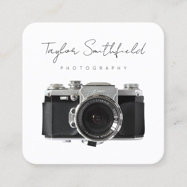 Affärskortet bra Line Film Camera Photography Fyrkantigt Visitkort (Framsida)