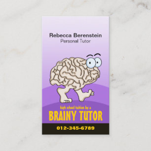 Affärskortet Brainy Tutor Tecknad Violet Visitkort