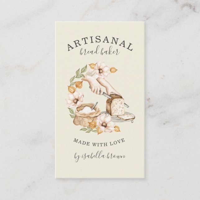 Affärskortet Bread Bakery Baker Visitkort (Framsida)