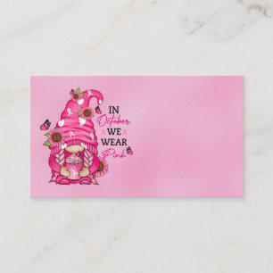 Affärskortet Breast Cancer Gnome Visitkort