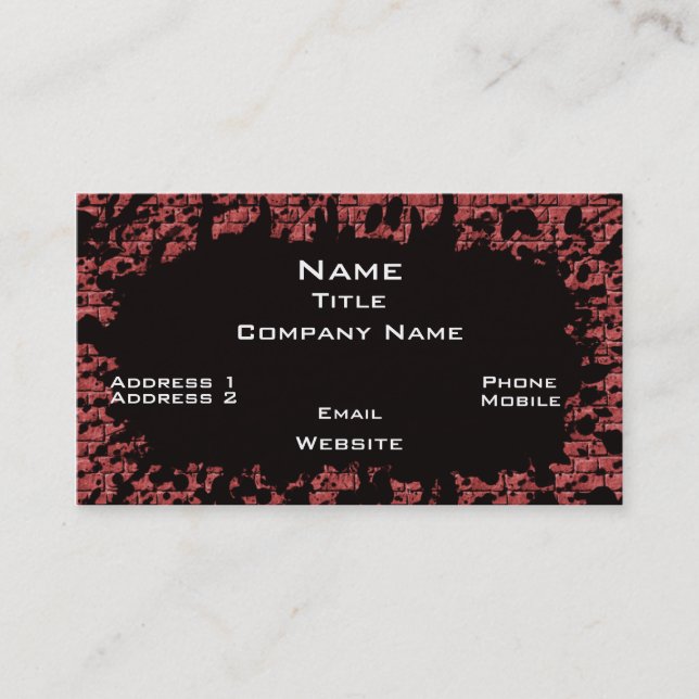 Affärskortet Brickwall Visitkort (Framsida)