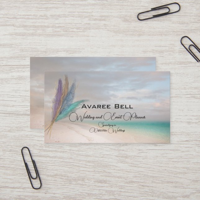 Affärskortet bröllop och händelseplanering visitkort (Fram/Back In Situ)