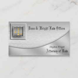 Affärskortet Brushed Platinum Attorney Visitkort