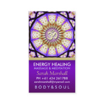 Affärskortet Buddha OM Yoga Meditation