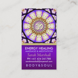 Affärskortet Buddha OM Yoga Meditation Visitkort