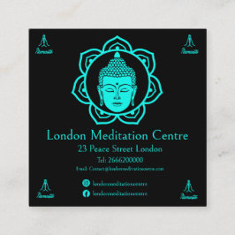 Affärskortet Buddhist Meditation Fyrkantigt Visitkort