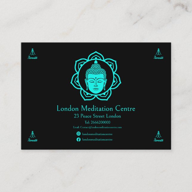 Affärskortet Buddhist Meditation Visitkort (Framsida)
