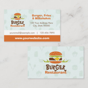 Affärskortet Burger Restaurang Visitkort