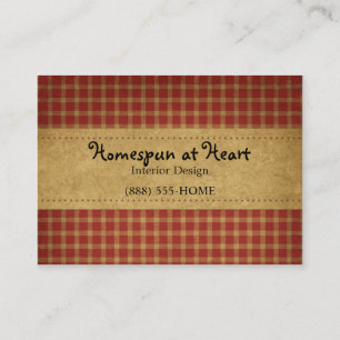Affärskortet Burgundy Homespun Crafty Visitkort