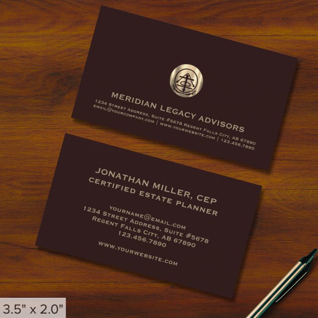 Affärskortet Burgundy Professionell Luxury Logotyp Visitkort (Skapare uppladdad)
