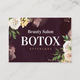 Affärskortet Burgundy Ro Guld Botox Aftercare Visitkort