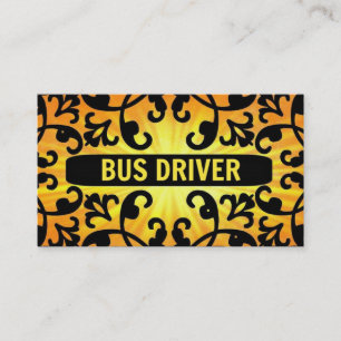Affärskortet Buss Driver Sunshine Damask Visitkort