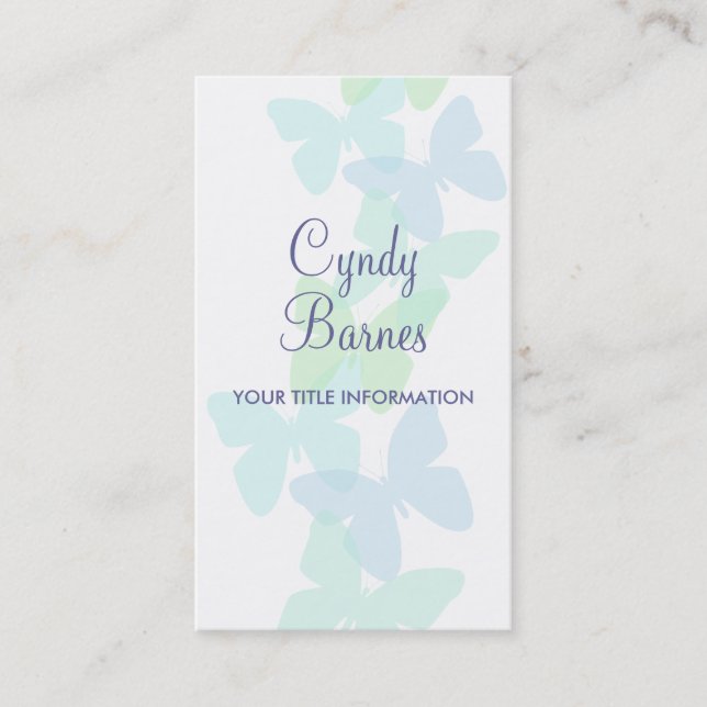 Affärskortet Butterflies Visitkort (Framsida)