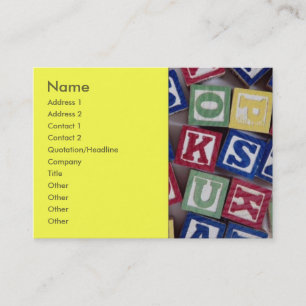 Affärskortet Bygger block Visitkort