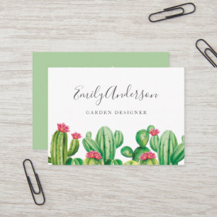Affärskortet Cactus grönt Visitkort