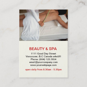 Affärskortet Cadaverine Beauty Spa Salon Tidsbeställning Kort