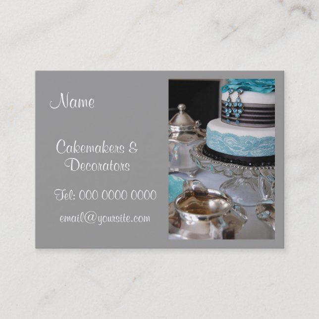 Affärskortet Cakemakers & Decorators Tidsbeställning Kort (Framsida)