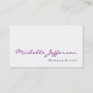 Affärskortet Calligraphy Makeup Artist Simple Visitkort
