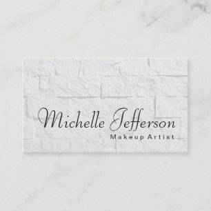 Affärskortet Calligraphy Makeup Artist Wall Brick Visitkort