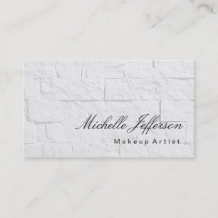 Affärskortet Calligraphy Makeup Artist Wall Brick Visitkort