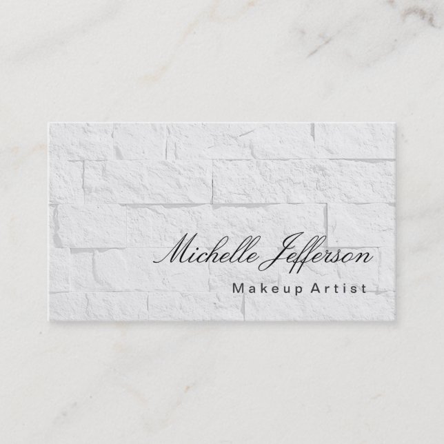 Affärskortet Calligraphy Makeup Artist Wall Brick Visitkort (Framsida)