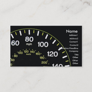 Affärskortet Car Speedo Visitkort
