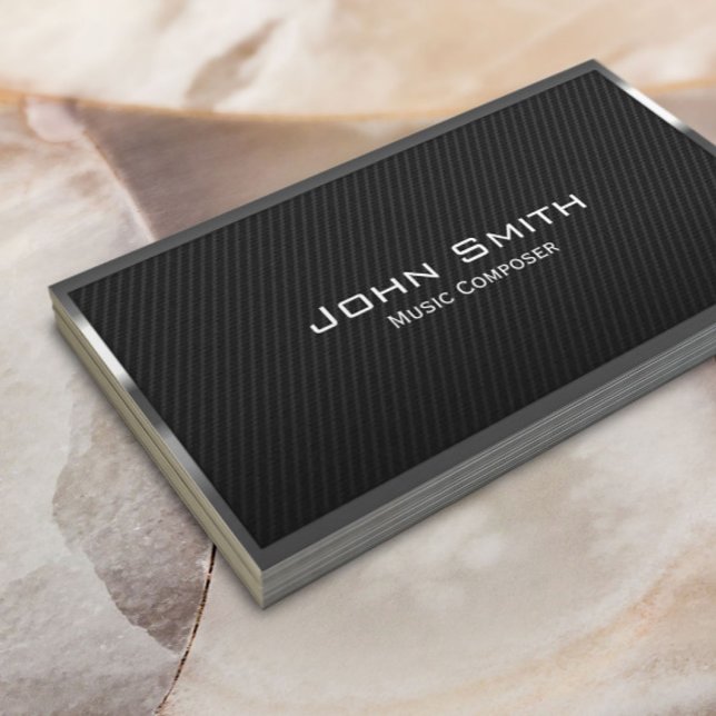 Affärskortet Carbon Fiber Music Composer Visitkort (Skapare uppladdad)