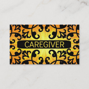 Affärskortet Caregiver Sunshine Damask Visitkort