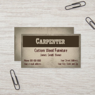 Affärskortet Carpenter FurnMöbler Builder Visitkort
