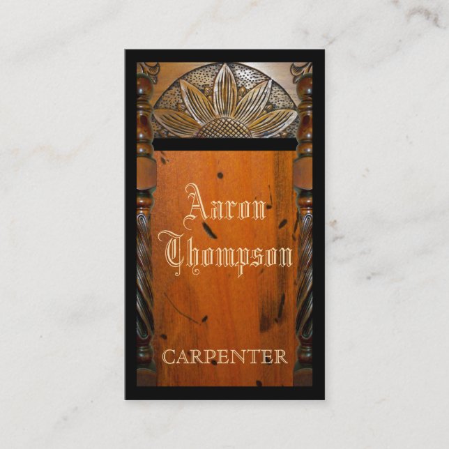 Affärskortet Carpenter Woodwork Visitkort (Framsida)