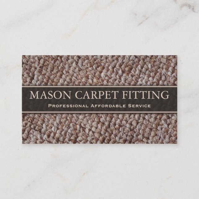 Affärskortet Carpet Fitter / Passning Visitkort (Framsida)