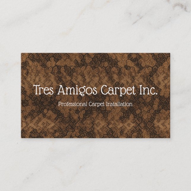Affärskortet Carpet Installer Visitkort (Framsida)
