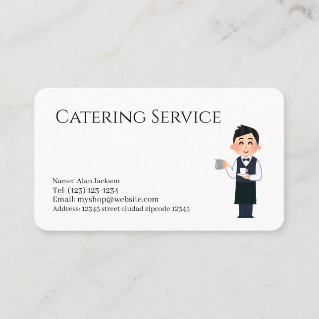 affärskortet catering visitkort (Framsida)